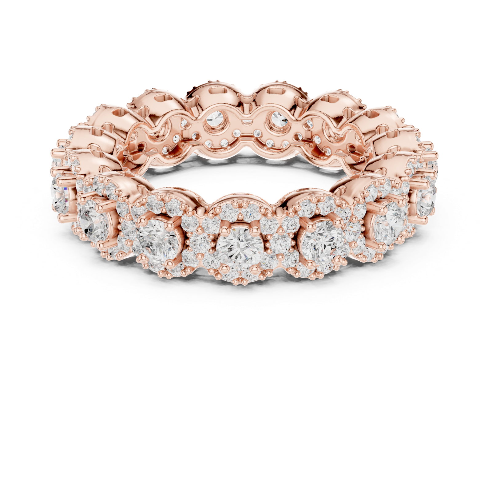 Gold Ring DDLR-307, Rose Gold, view 4