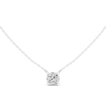 Gold Jewelry, Cushion center stone, White Gold, view 4