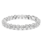14K Solid Gold Lab Diamond Bracelet, White Gold, view 1