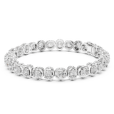 14K Solid Gold Lab Diamond Bracelet, White Gold, view 1