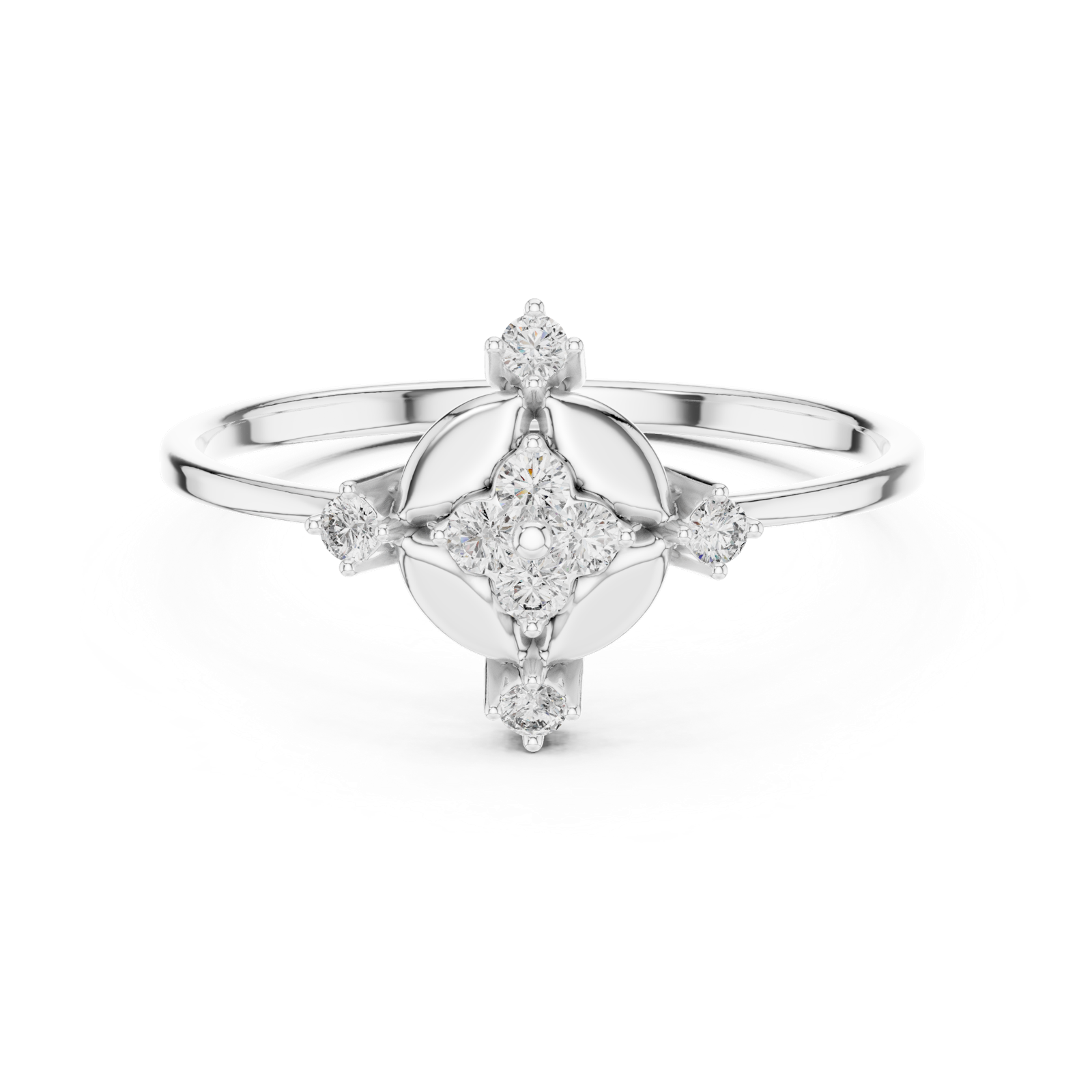 Gold Ring 1 (162), White Gold, view 4