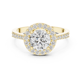 Gold Ring ALR-113, Yellow Gold, view 4