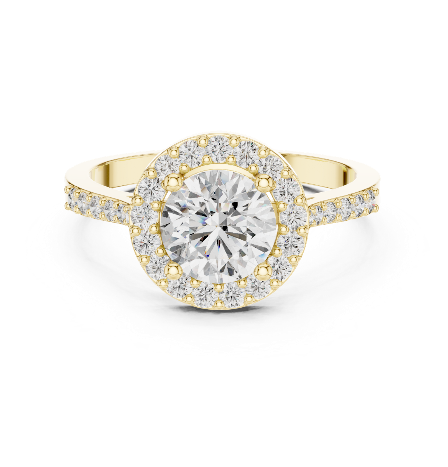 Gold Ring ALR-113, Yellow Gold, view 4