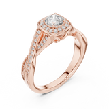 Gold Ring LR-0259, Rose Gold, view 2