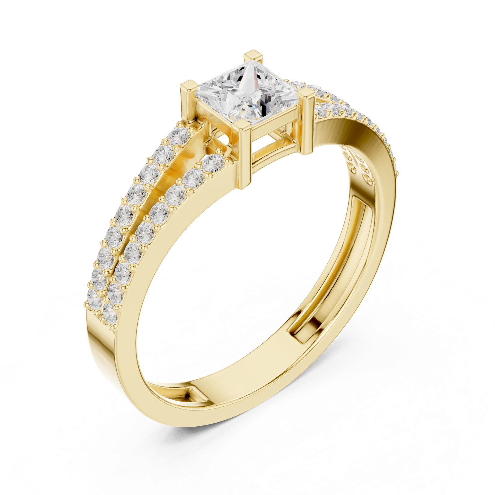 Gold Ring JER-64, Yellow Gold, view 2