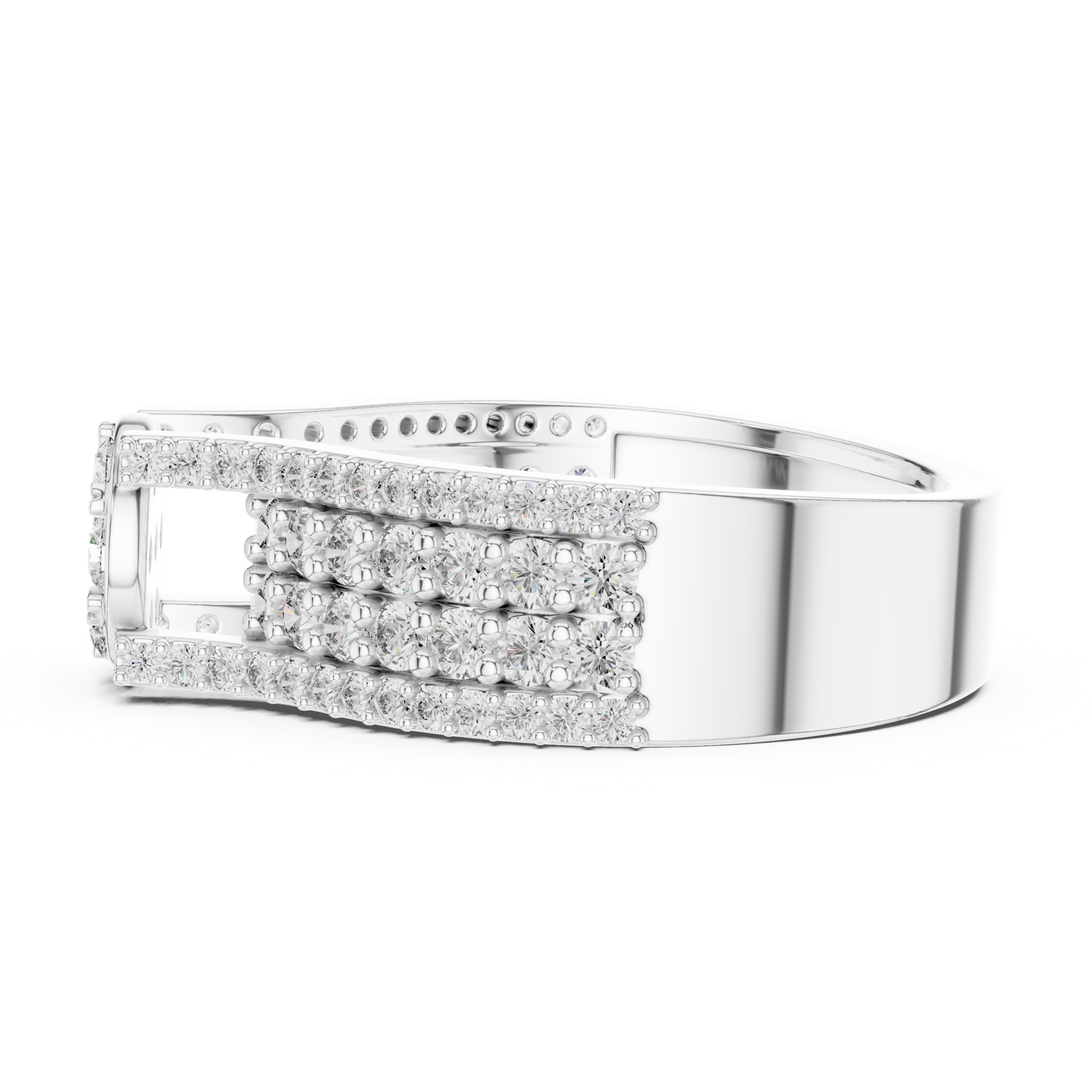Gold Ring L03-1311, White Gold, view 3
