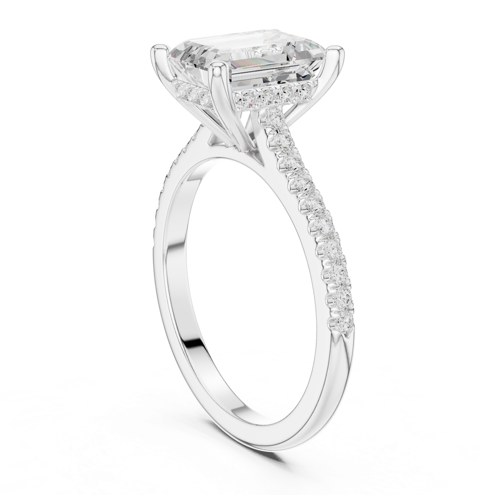 Gold Ring DDLR-1000, White Gold, view 1