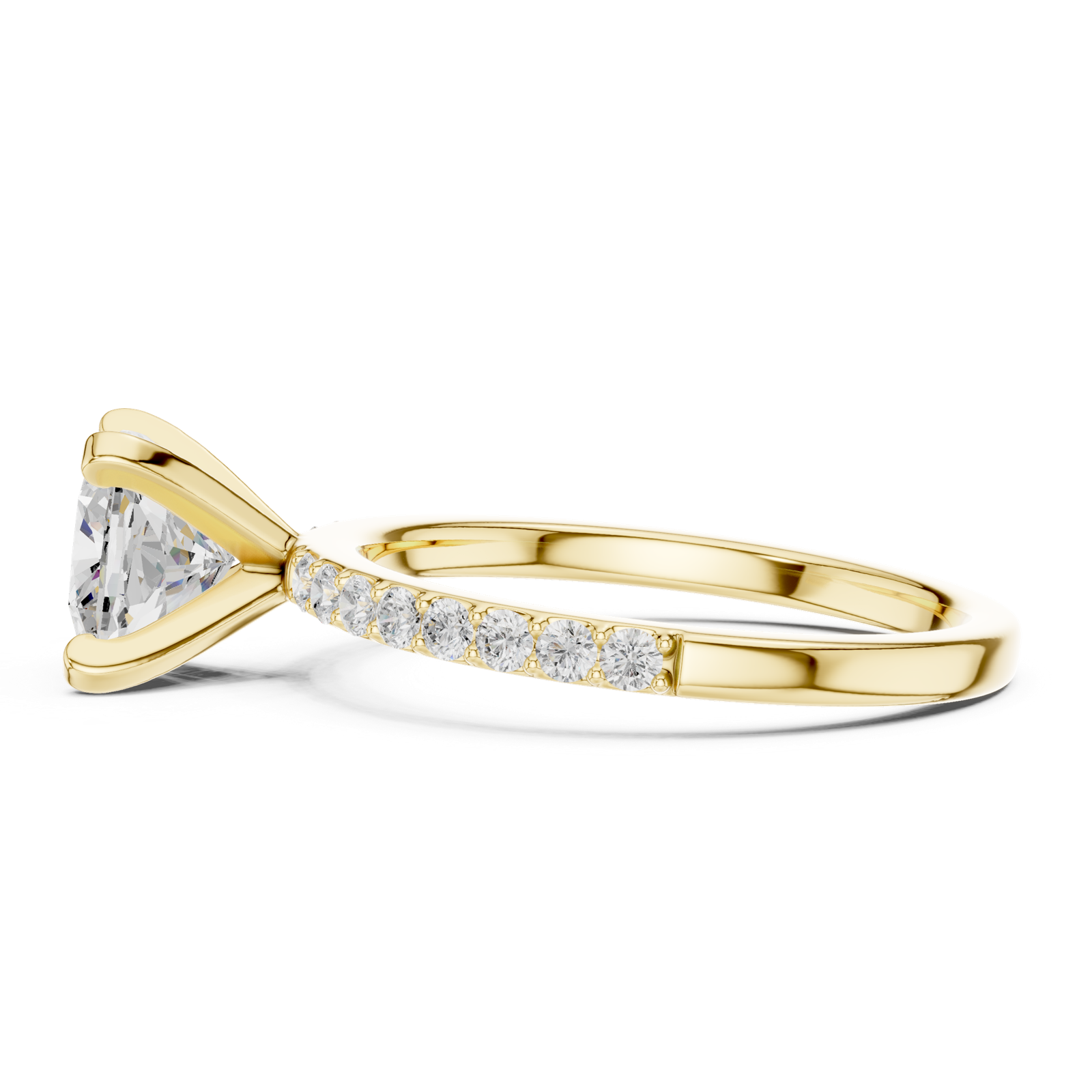Gold Ring DDLR-885, Yellow Gold, view 3