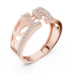 Gold Ring LR-01 (20), Rose Gold, view 2