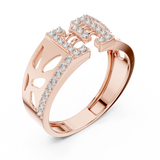 Gold Ring LR-01 (20), Rose Gold, view 2