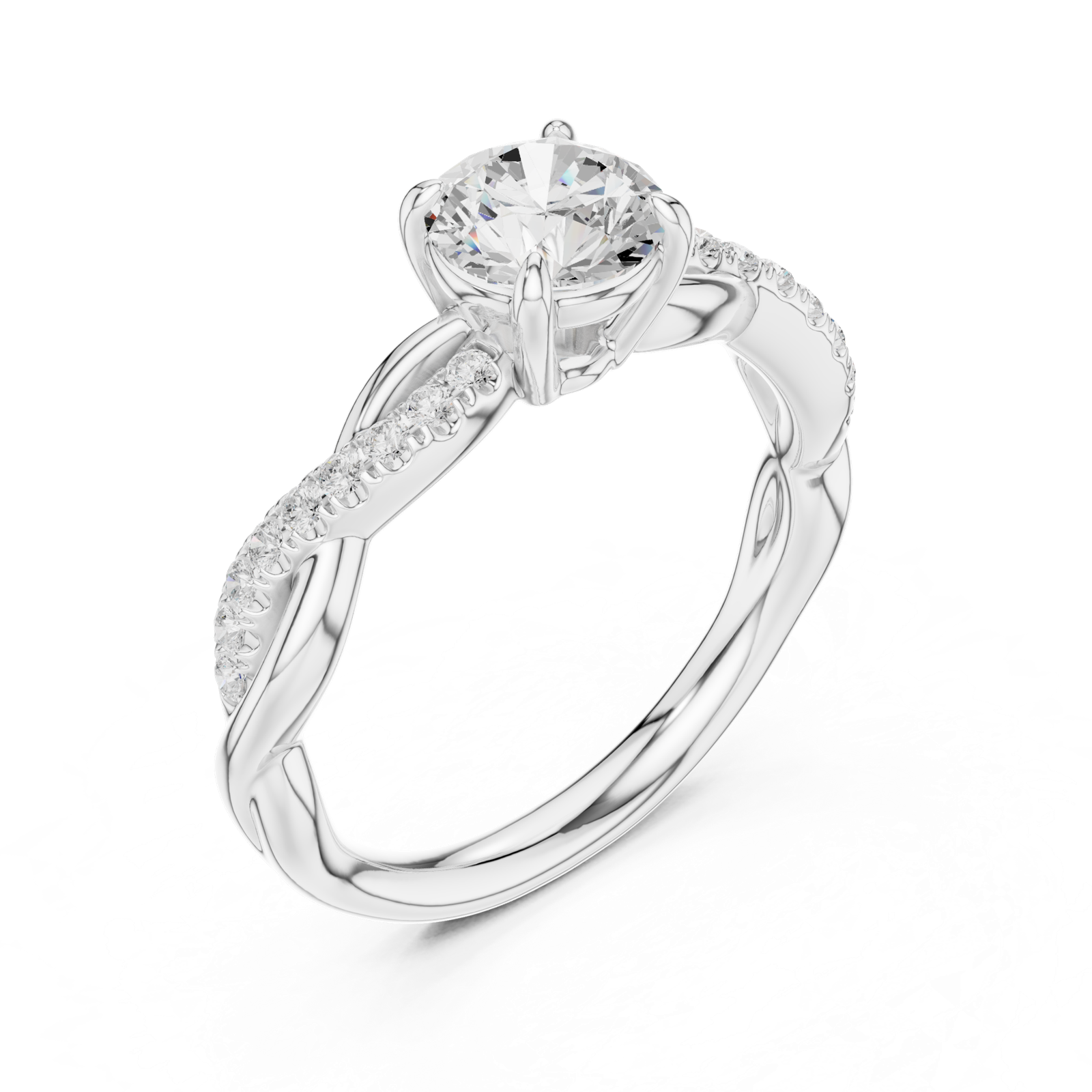 Gold Ring DDLR-641, White Gold, view 2