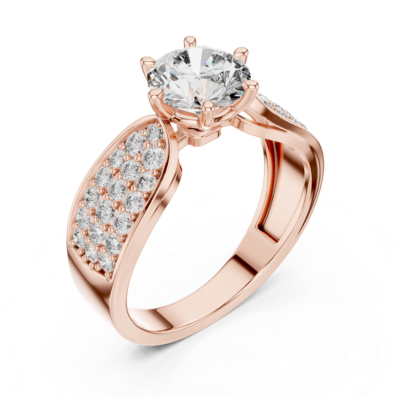 Gold Ring LR-0094, Rose Gold, view 2