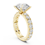 Gold Jewelry L35-63, Round center stone, Yellow Gold, view 1