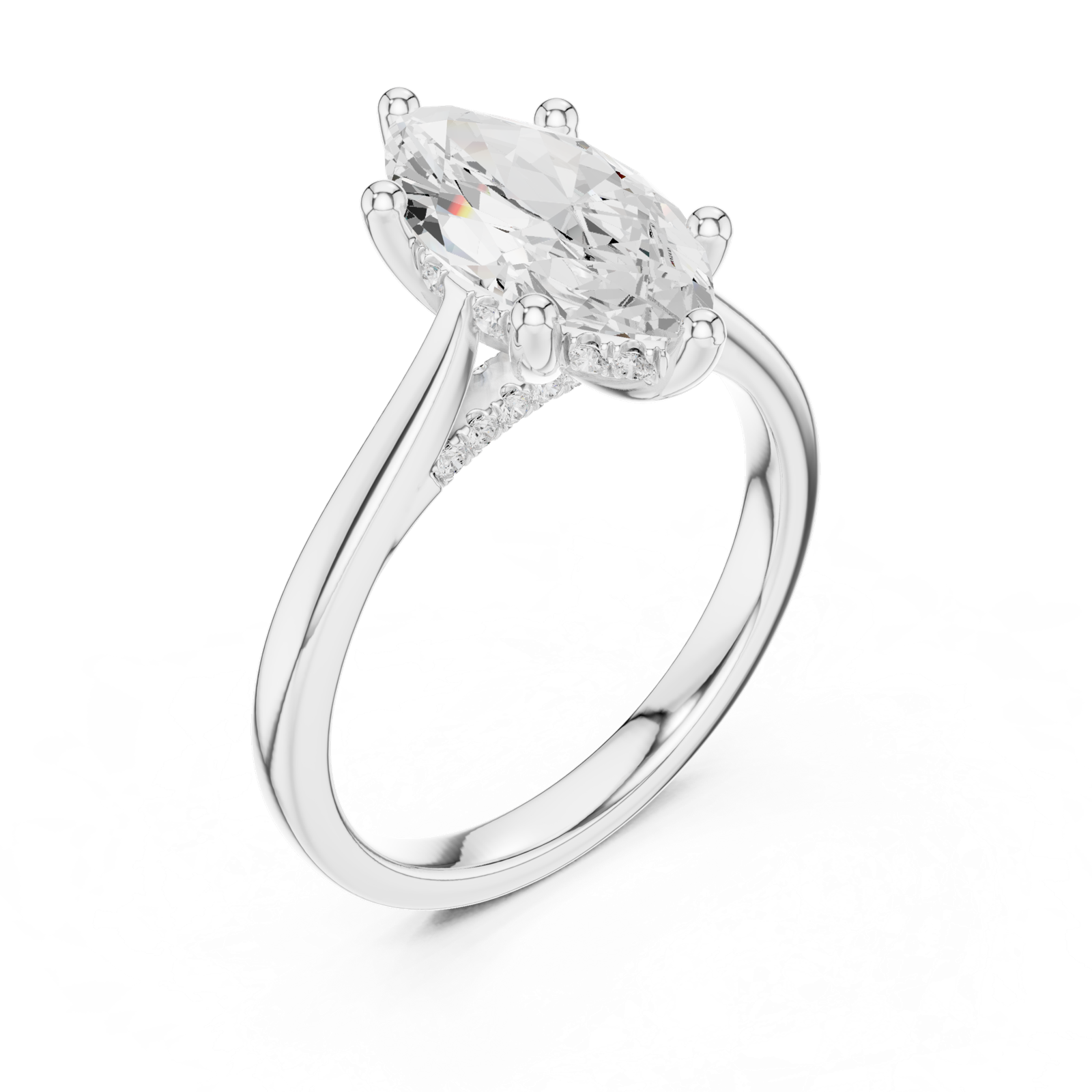Gold Ring DDLR-985, White Gold, view 2