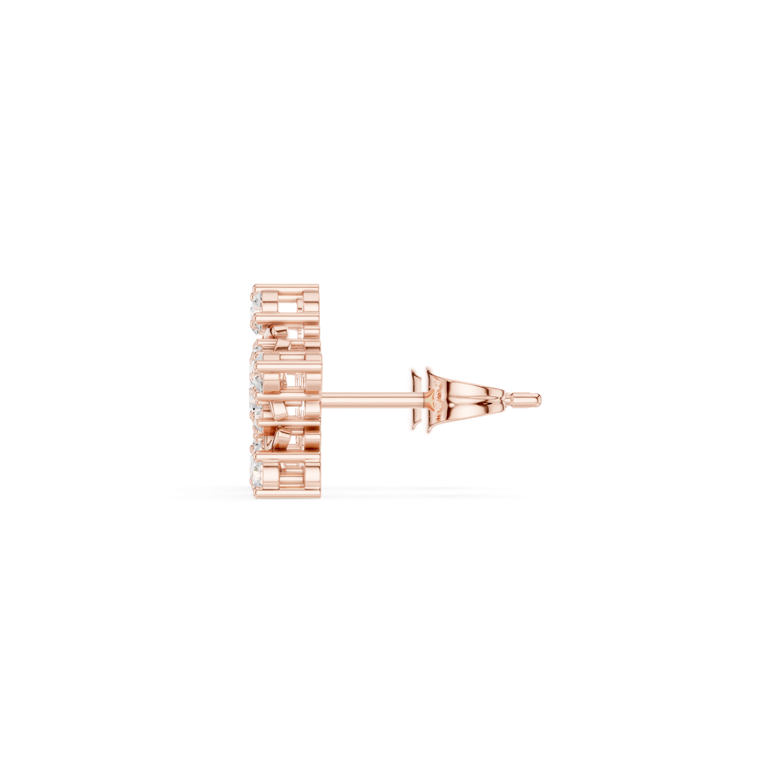 Gold Earrings AVBER, Rose Gold, view 3