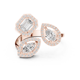 Gold Ring DDLR-530, Rose Gold, view 4