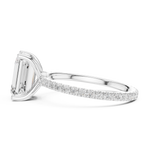 Gold Jewelry L36-16, Emerald center stone, White Gold, view 3