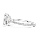 Gold Jewelry L36-16, Emerald center stone, White Gold, view 3