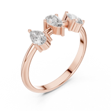Gold Ring HLR-106, Rose Gold, view 2