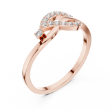 Gold Ring DR-6298, Rose Gold, view 2