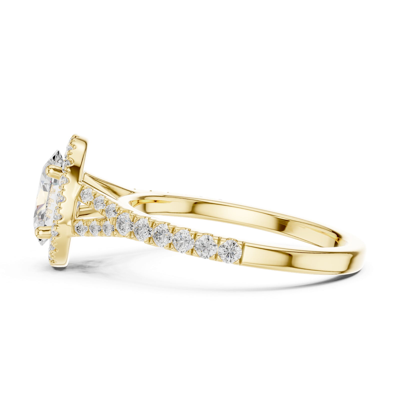 Gold Ring DDLR-910, Yellow Gold, view 3