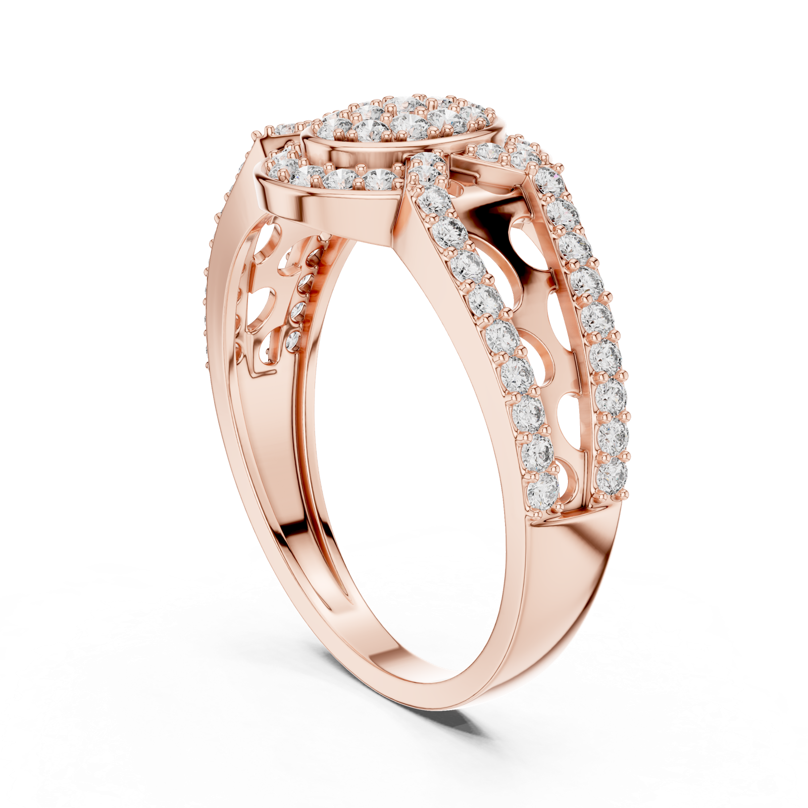 Gold Ring LR-01 (2), Rose Gold, view 1