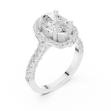 Gold Ring DDLR-410, White Gold, view 2