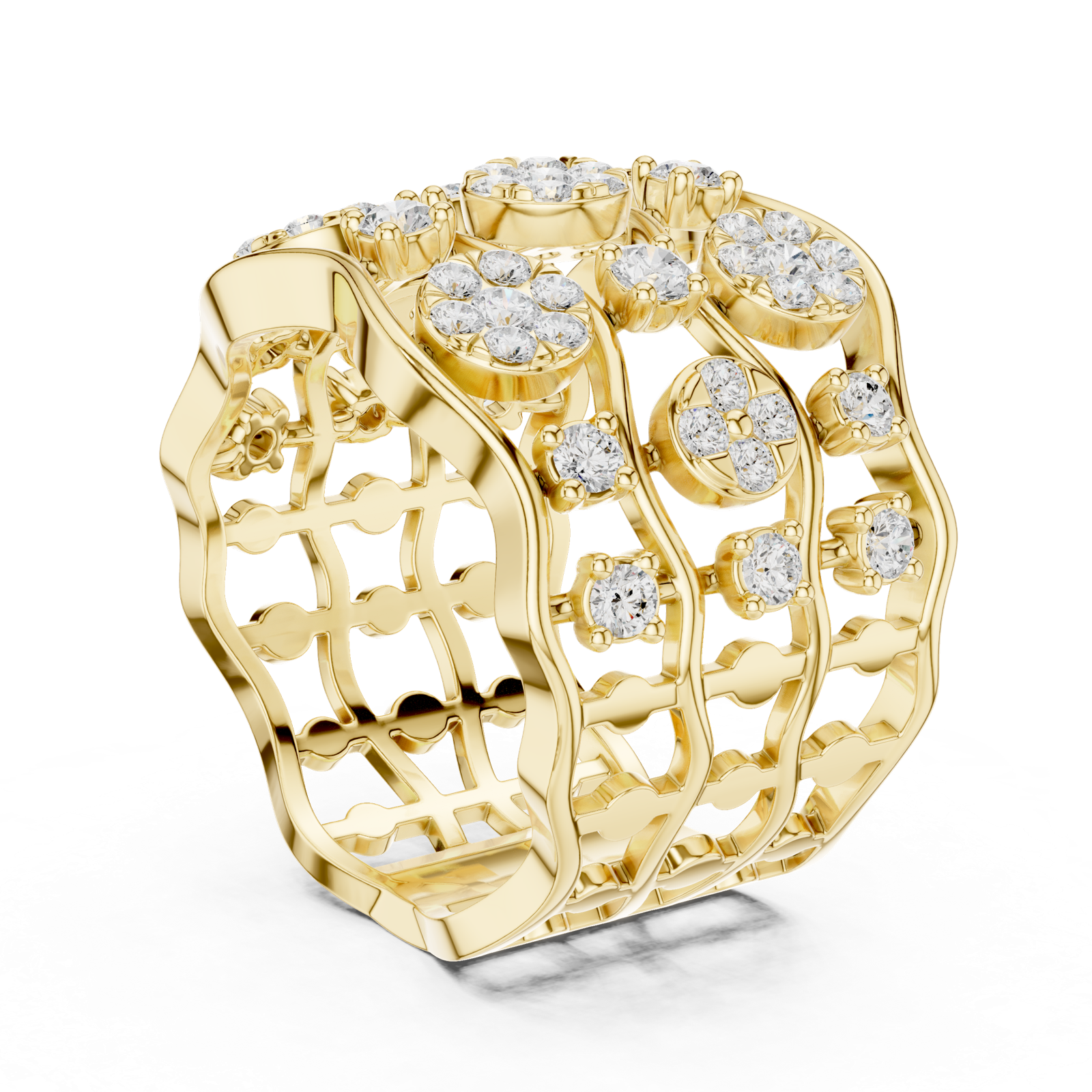 Gold Ring DDLR-813, Yellow Gold, view 1