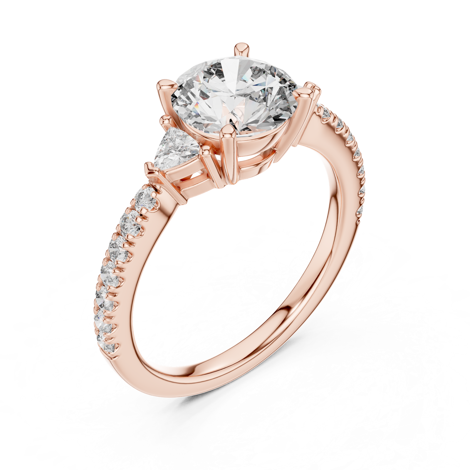 Gold Ring DDLR-037, Rose Gold, view 2
