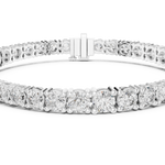 14K Solid Gold Lab Diamond Bracelet, White Gold, view 4