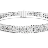 14K Solid Gold Lab Diamond Bracelet, White Gold, view 4