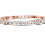 14K Solid Gold Lab Diamond Bracelet, Rose Gold, view 3