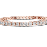 14K Solid Gold Lab Diamond Bracelet, Rose Gold, view 3