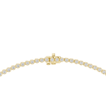 14K Solid Gold Lab Diamond Tennis Necklace, Yellow Gold, view 4