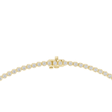 14K Solid Gold Lab Diamond Tennis Necklace, Yellow Gold, view 4