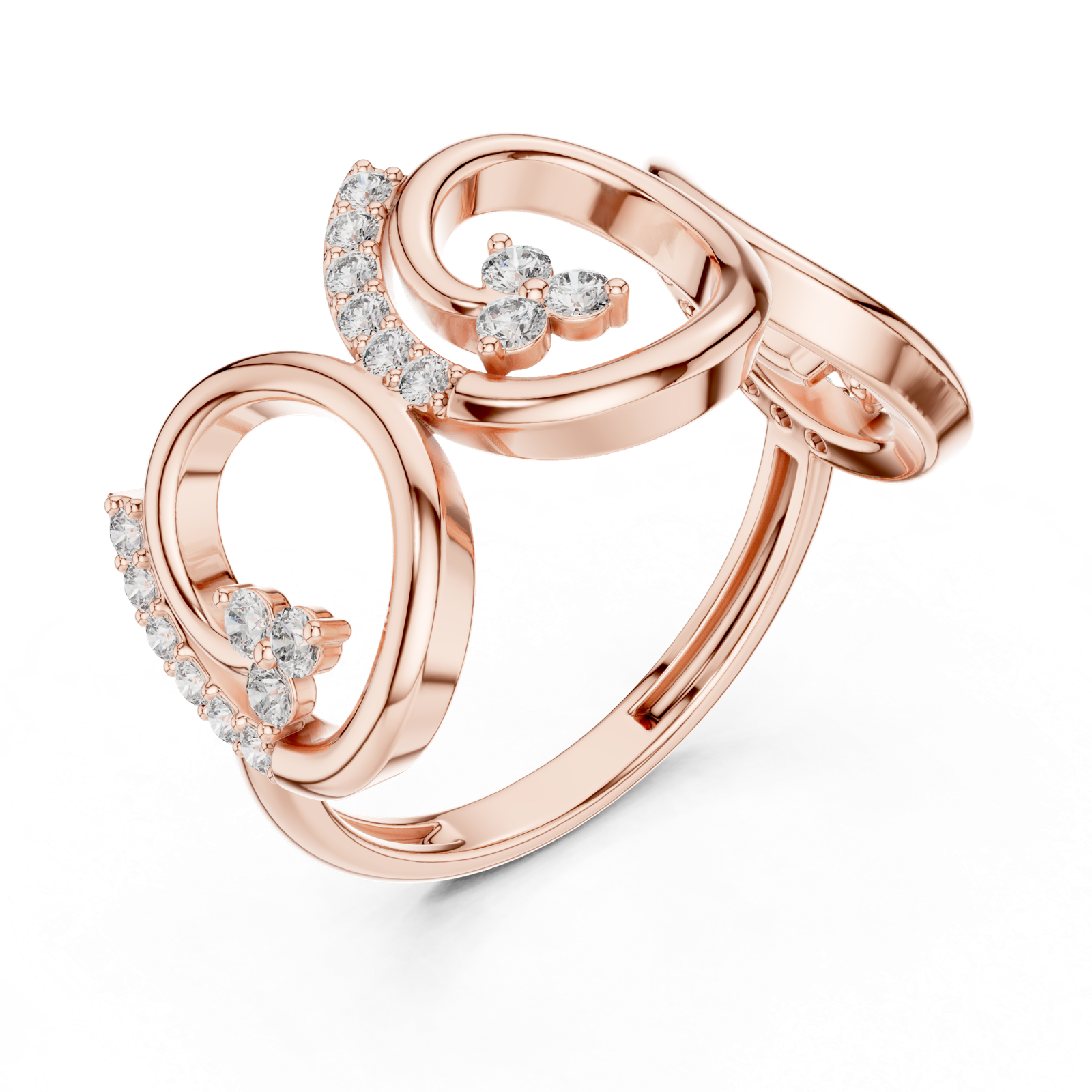 Gold Ring GHFTG, Rose Gold, view 2