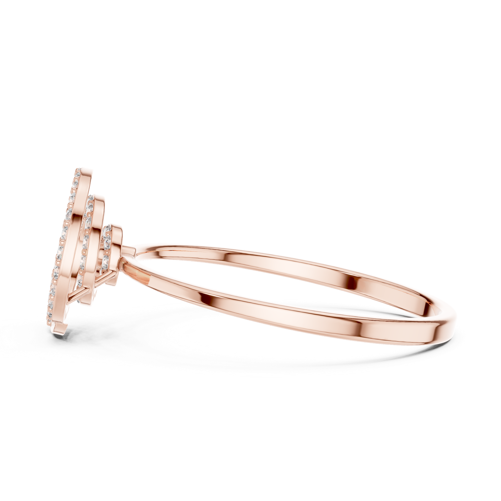 Gold Ring 1 (256), Rose Gold, view 3