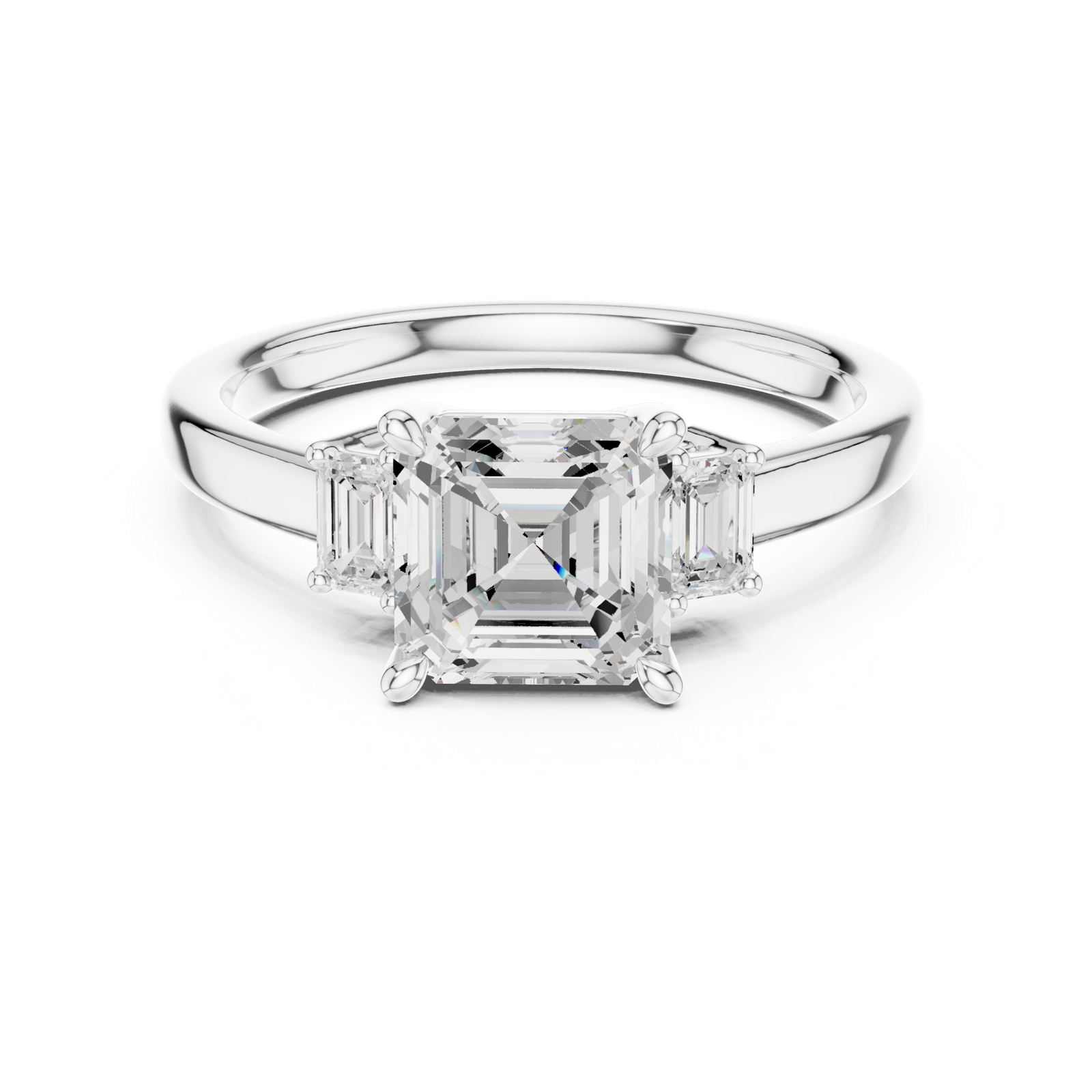 Gold Ring DDLR-867, White Gold, view 4