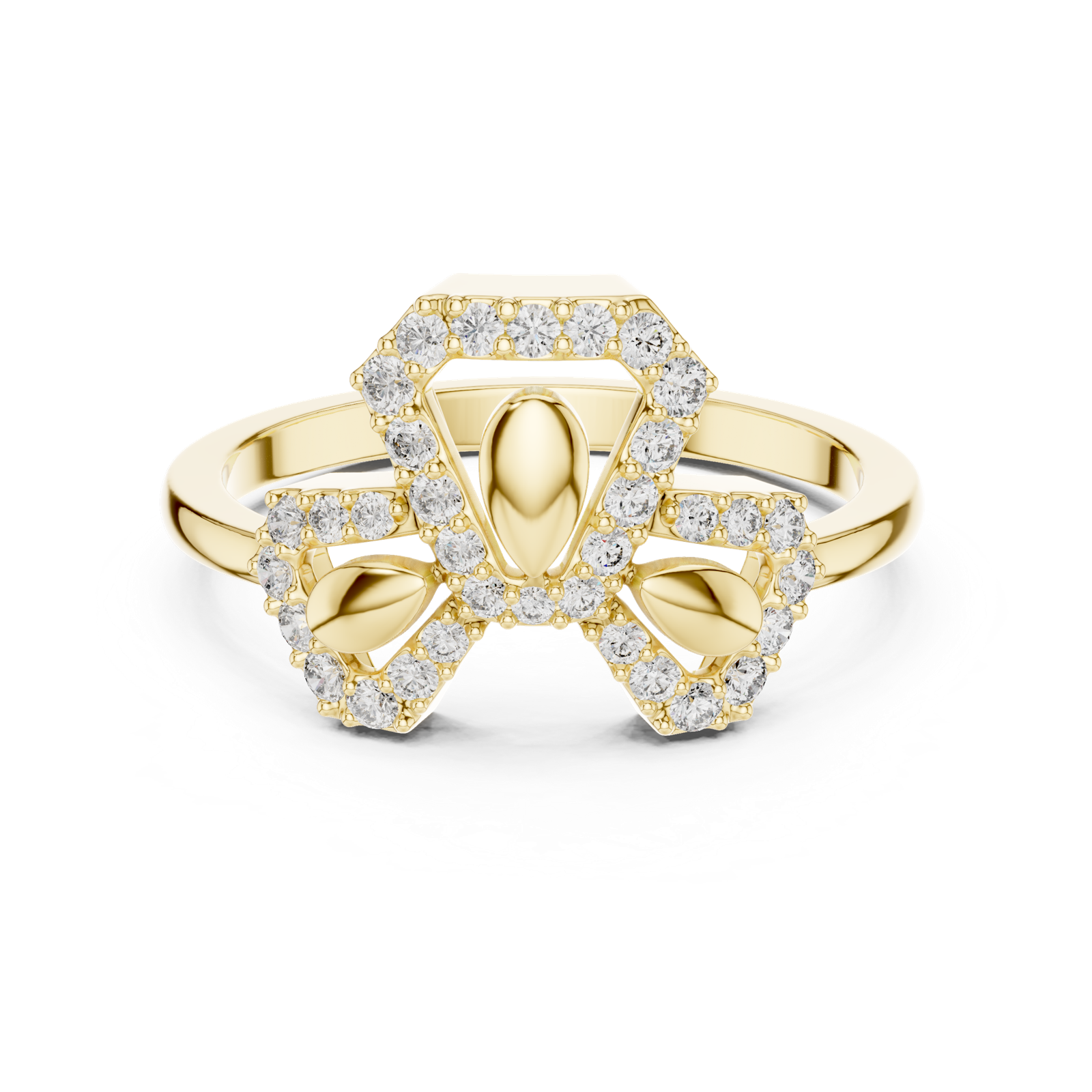 Gold Ring LR-01 (81), Yellow Gold, view 4