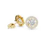 Gold Earrings L29-852, Yellow Gold, view 1