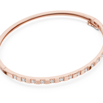 14K Solid Gold Lab Diamond Bracelet, Rose Gold, view 2