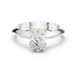 Gold Jewelry L36-8, Pear center stone, White Gold