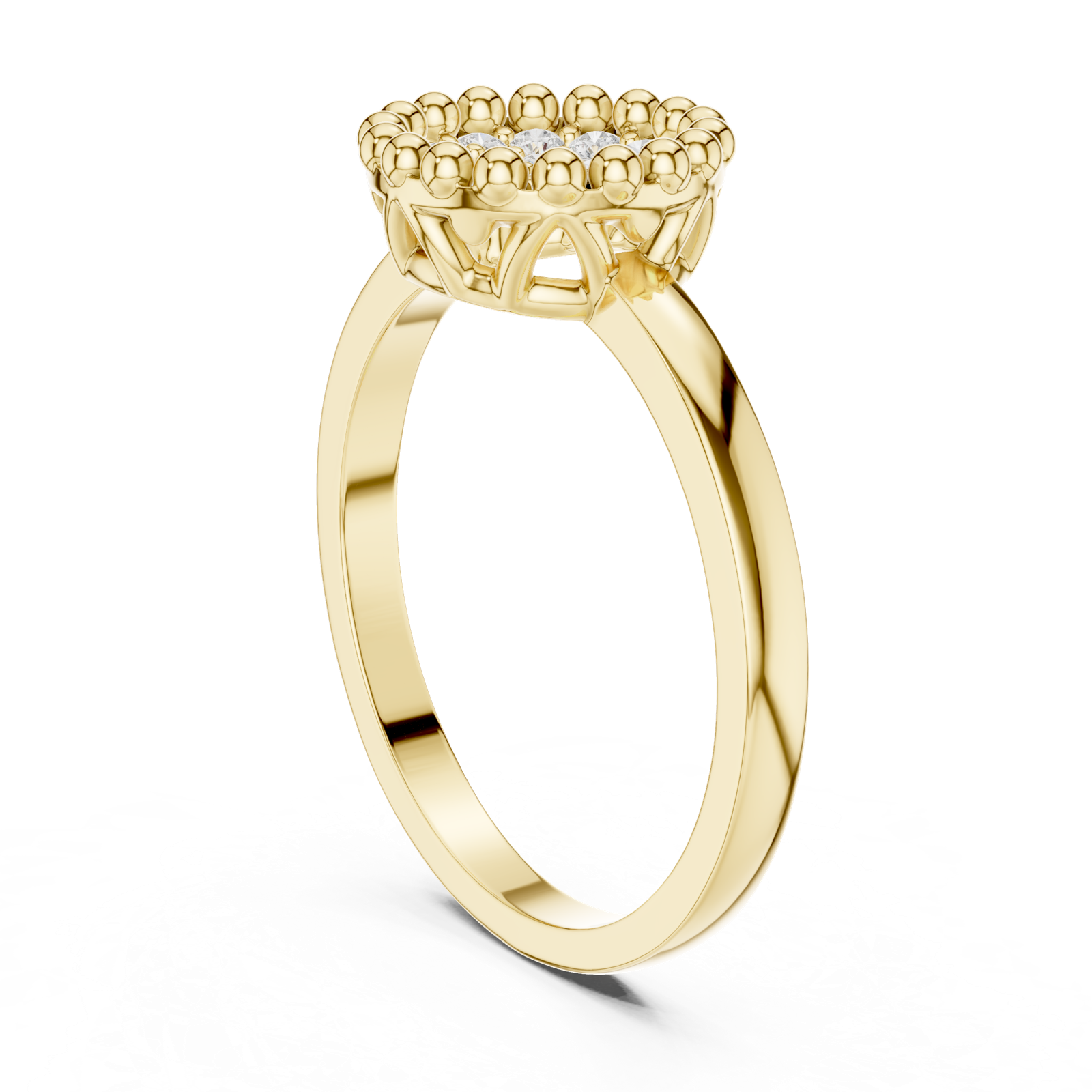 Gold Ring DDLR-585, Yellow Gold, view 1