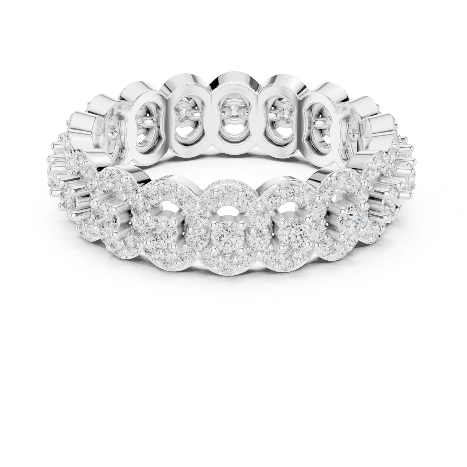 Gold Ring DDLR-366, White Gold, view 4