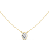 Gold Jewelry DDPS-001, Oval center stone, Yellow Gold, view 4