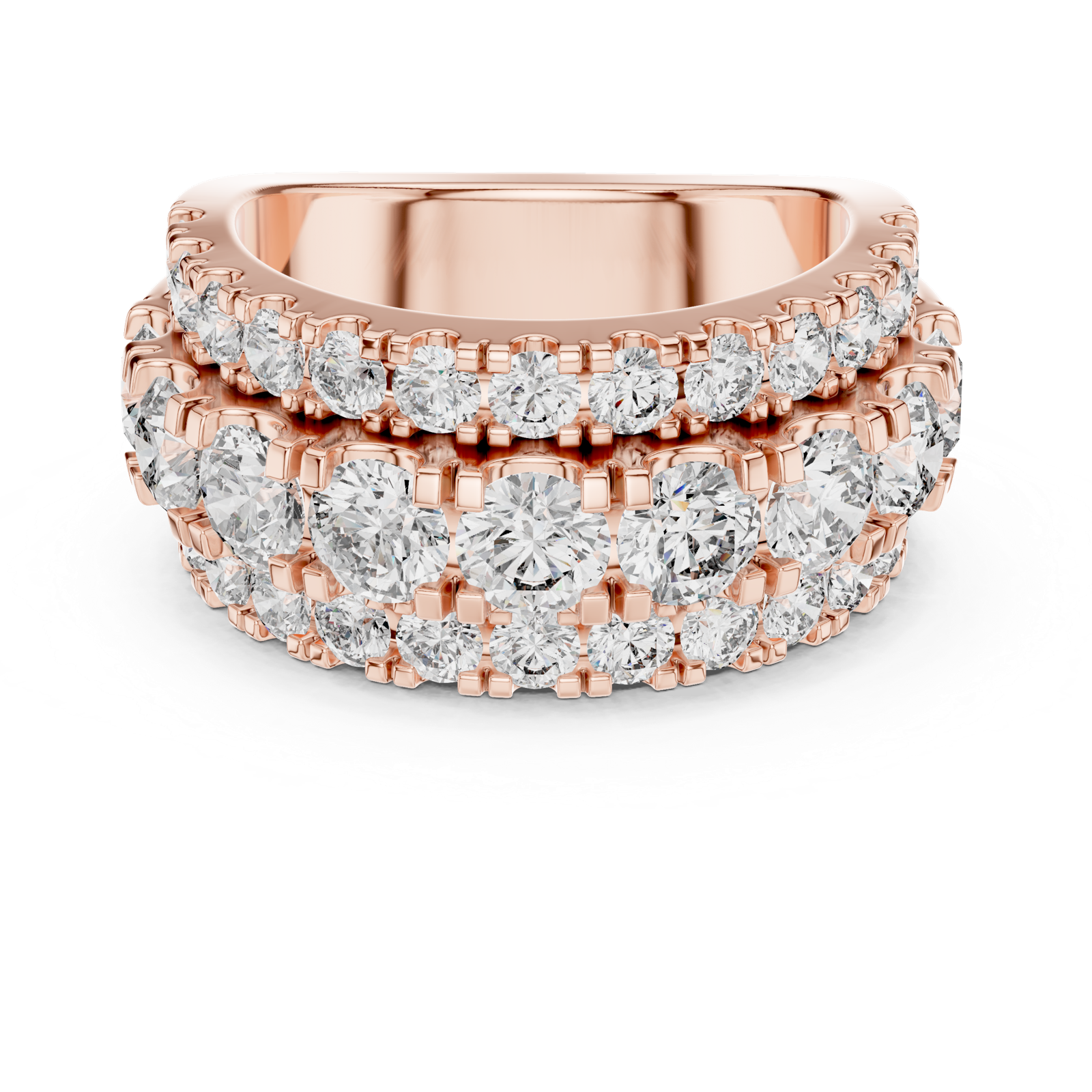 Gold Ring DDLR-047, Rose Gold, view 4