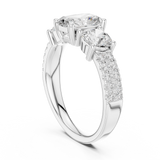 Gold Ring DDLR-717, White Gold, view 1