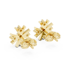 Gold Earrings 9-10002E, Yellow Gold, view 3