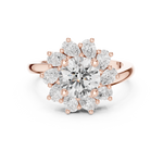 Gold Ring DDLR-405, Rose Gold, view 4
