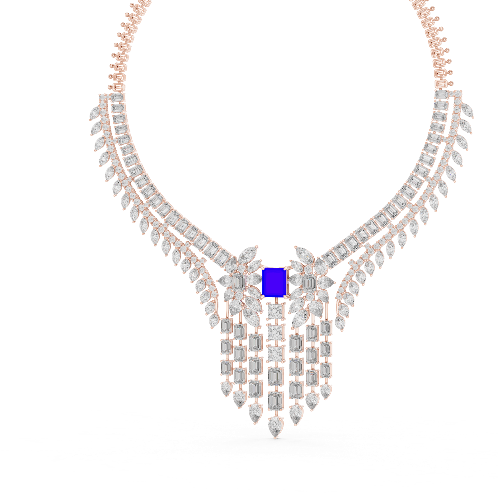 Gold Necklace GNK-0053, Rose Gold, view 2